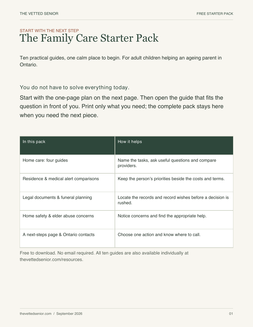 The Family Care Starter Pack cover